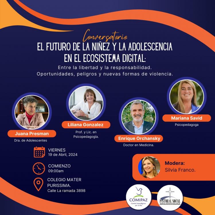 Córdoba: conversatorio sobre la niñez y el mundo digital
