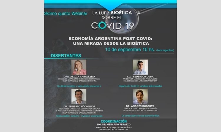 15° Seminario Web del ciclo "La lupa bioética sobre el COVID-19"