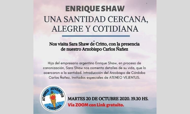 Charla gratuita: "Enrique Shaw: Una Santidad cercana, alegre y cotidiana" Charla gratuita: "Enrique Shaw: Una Santidad cercana, alegre y cotidiana"