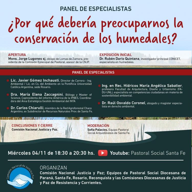 CNJP: Panel virtual de especialistas sobre humedales