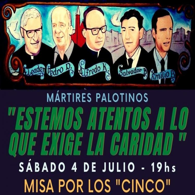 Con una "misa por los cinco", recuerdan a los palotinos asesinados Con una "misa por los cinco", recuerdan a los palotinos asesinados