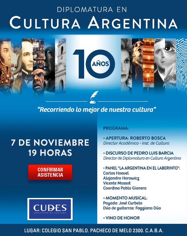 Diez años de la Diplomatura en Cultura Argentina del Cudes