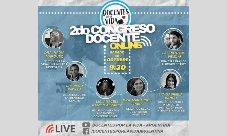Docentes por la Vida disertarán sobre la Educación Sexual en la Argentina Docentes por la Vida disertarán sobre la Educación Sexual en la Argentina
