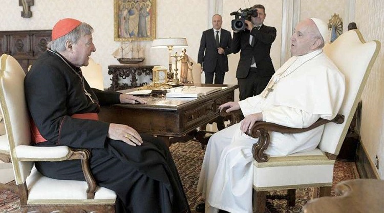 El Papa recibió al cardenal George Pell tras su regreso a Roma El Papa recibió al cardenal George Pell tras su regreso a Roma
