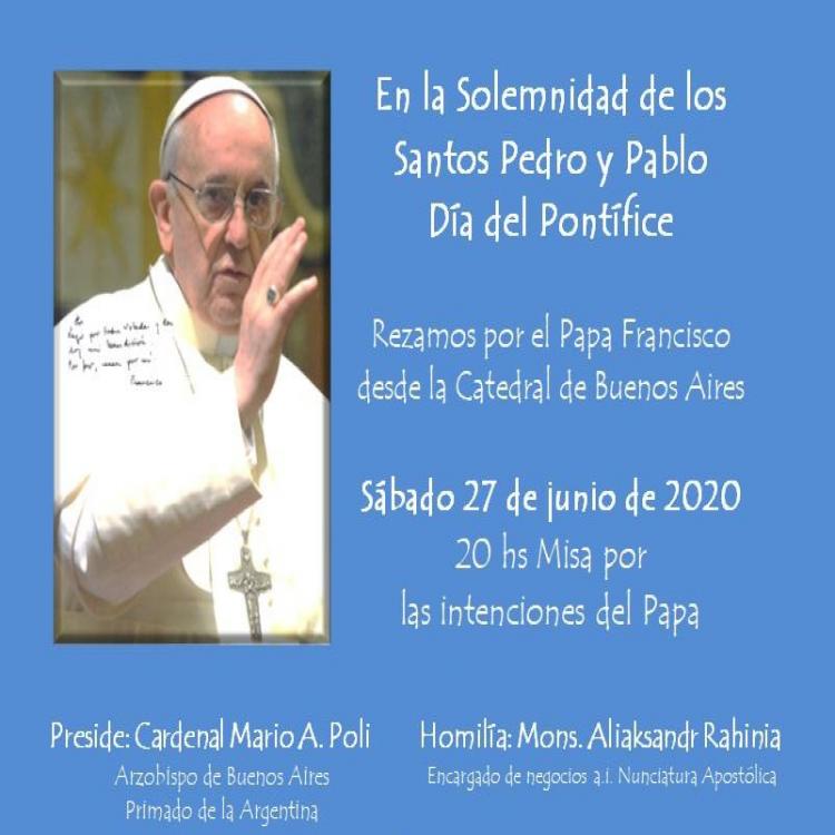 En la solemnidad de los Santos Pedro y Pablo, transmitirán la misa por radio y TV En la solemnidad de los Santos Pedro y Pablo, transmitirán la misa por radio y TV