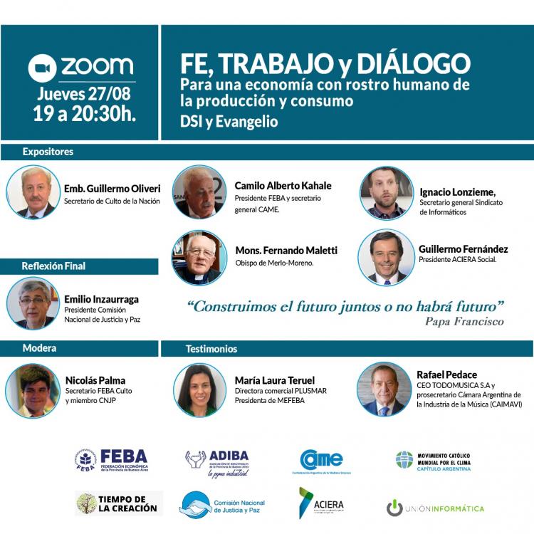 Encuentro virtual "Fe, trabajo y diálogo"