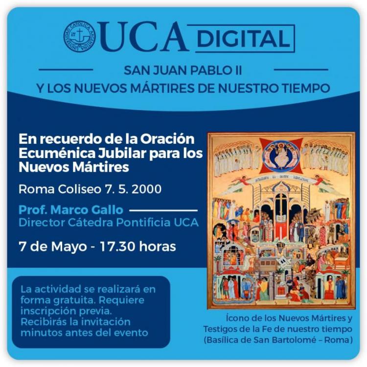 Encuentros virtuales sobre los mártires de este tiempo Encuentros virtuales sobre los mártires de este tiempo