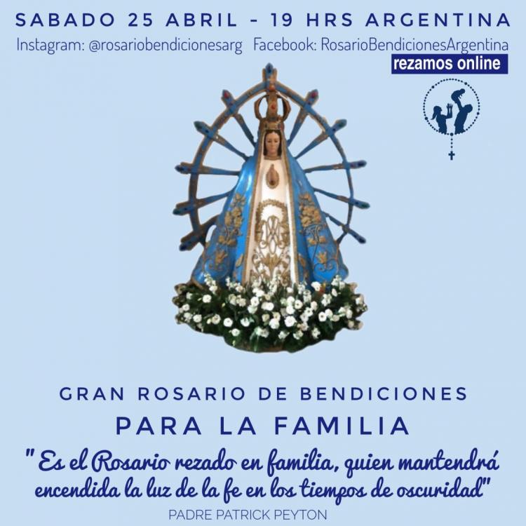 Gran rosario virtual de bendiciones para la familia