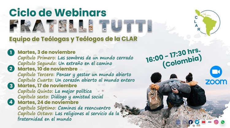 La CLAR anuncia ciclo de conferencias virtuales sobre Encíclica "Fratelli tutti"