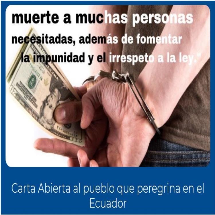 La corrupción es un crimen que condena a muerte a los pobres, denuncian los obispos ecuatorianos La corrupción es un crimen que condena a muerte a los pobres, denuncian los obispos ecuatorianos