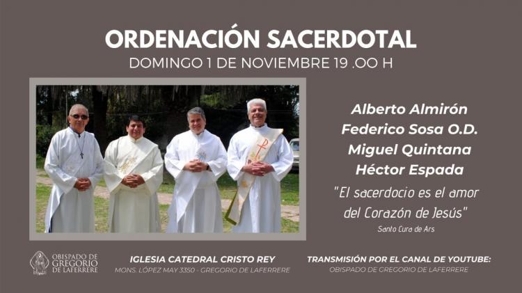 La diócesis de Gregorio de Laferrere tendrá cuatro nuevos sacerdotes La diócesis de Gregorio de Laferrere tendrá cuatro nuevos sacerdotes
