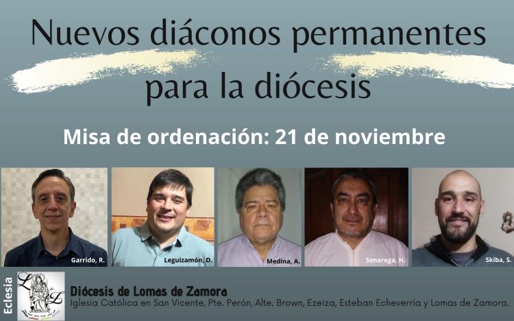 La diócesis de Lomas de Zamora tendrá cinco nuevos diáconos permanentes