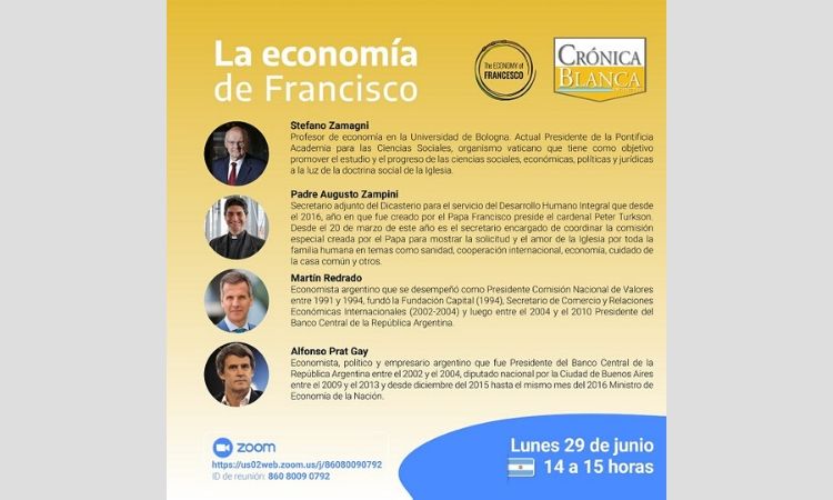La Economía de Francisco: Charla en adhesión al encuentro de Asís La Economía de Francisco: Charla en adhesión al encuentro de Asís