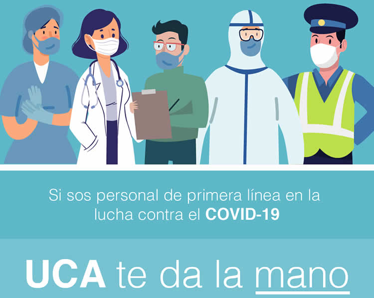 LA UCA le "da la mano" al personal de primera línea en la respuesta a la pandemia LA UCA le "da la mano" al personal de primera línea en la respuesta a la pandemia