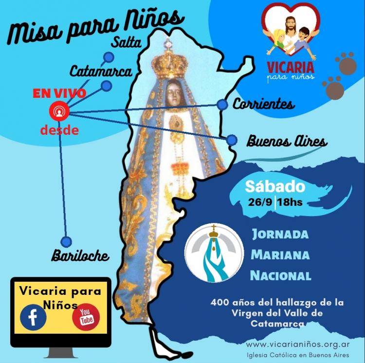 La Vicaría de Niños se une a la misa por el Año Mariano Nacional