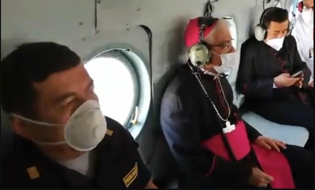 La Virgen de Huanchaco bendijo la ciudad de Trujillo desde el cielo