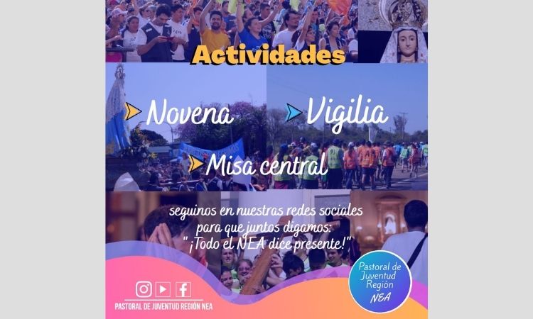 Los jóvenes del NEA peregrinarán virtualmente a Itatí Los jóvenes del NEA peregrinarán virtualmente a Itatí