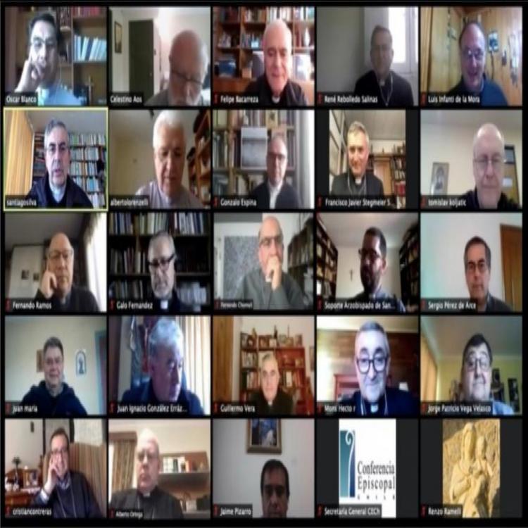 Los obispos chilenos reunidos en Asamblea Plenaria por videoconferencia Los obispos chilenos reunidos en Asamblea Plenaria por videoconferencia