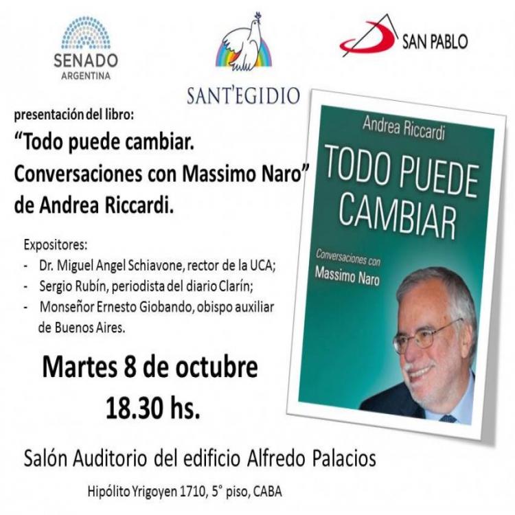 Presentan en Buenos Aires un libro del fundador de la Comunidad San Egidio