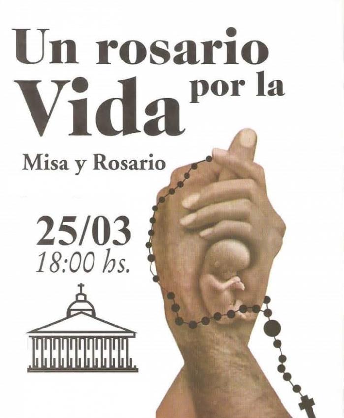 Rosario por la vida: Invitan a participar virtualmente este miércoles 25