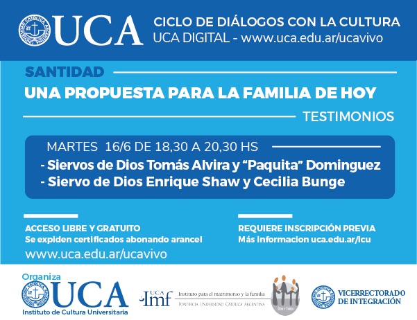 "Santidad: una propuesta para la Familia de hoy". "Santidad: una propuesta para la Familia de hoy".