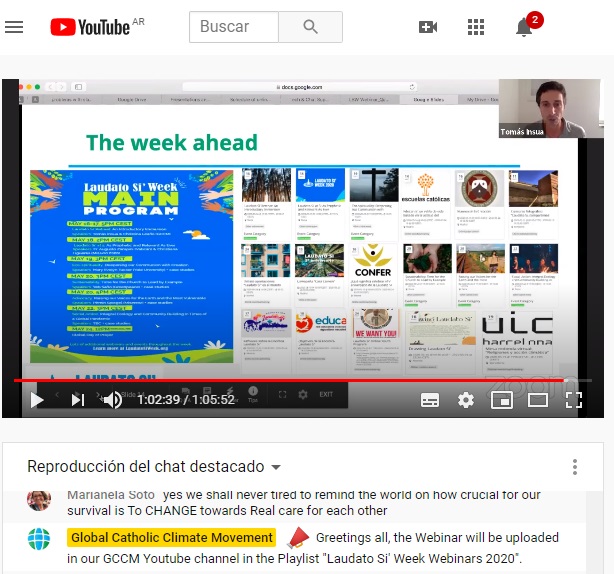 Semana Laudato si': Comenzaron los seminarios online globales Semana Laudato si': Comenzaron los seminarios online globales