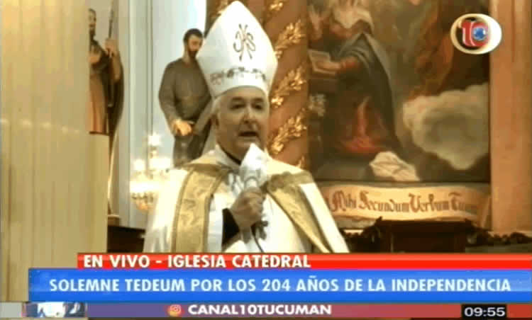 Tedeum en Tucumán: Mons. Sánchez pidió por una patria libre, fraterna y reconciliada
