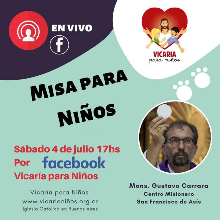 Transmiten la #MisaParaNiñosEnVivo por redes sociales Transmiten la #MisaParaNiñosEnVivo por redes sociales