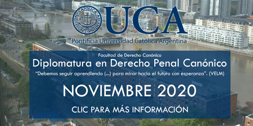 UCA: Nueva Diplomatura en Derecho Penal Canónico