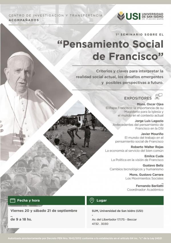 USI: Seminario sobre el "Pensamiento Social de Francisco"