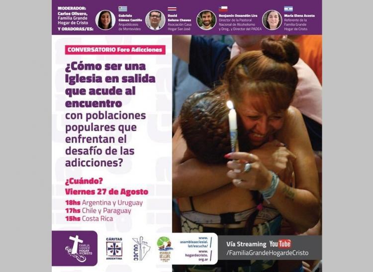 Asamblea Eclesial: Los Hogares de Cristo presentan un conversatorio sobre adicciones