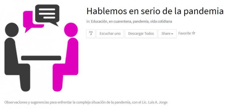 Ciclo de programas radiales "Hablemos en serio de la pandemia" Ciclo de programas radiales "Hablemos en serio de la pandemia"