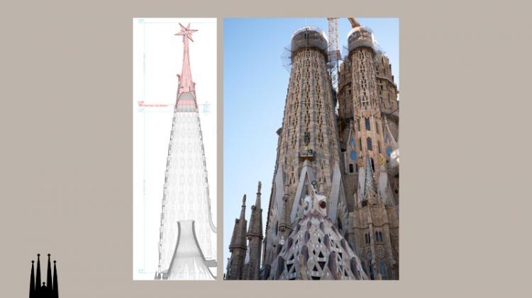 Comienza la última fase para coronar la torre de la Virgen de la Sagrada Familia Comienza la última fase para coronar la torre de la Virgen de la Sagrada Familia