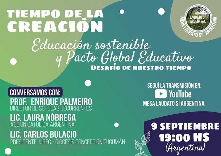 Conversatorio sobre "Educación sostenible y Pacto Global Educativo" Conversatorio sobre "Educación sostenible y Pacto Global Educativo"