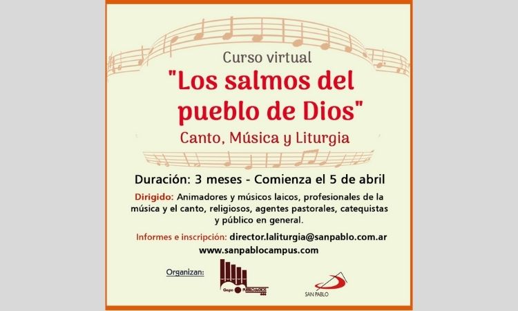 Dictarán el curso virtual "Los Salmos del pueblo de Dios"