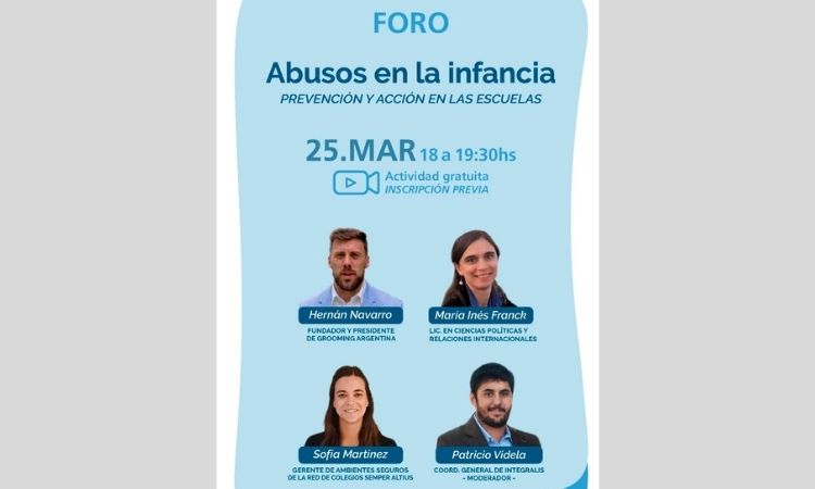 Foro virtual: "Abusos en la infancia. Prevención y acción en las escuelas" Foro virtual: "Abusos en la infancia. Prevención y acción en las escuelas"