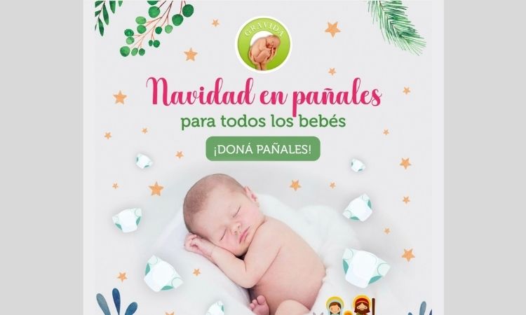 Grávida presentó la campaña "Navidad en pañales"