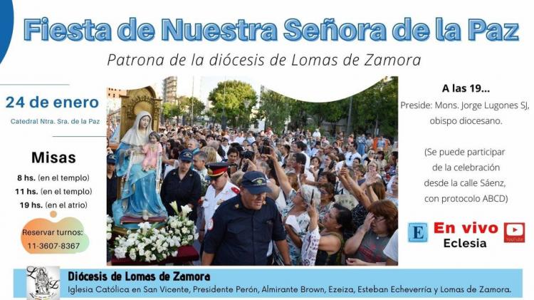 Lomas de Zamora celebra a Nuestra Señora de la Paz Lomas de Zamora celebra a Nuestra Señora de la Paz