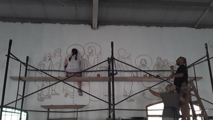 Los murales del santuario de Huachana: Una obra en proceso, para la Madre Los murales del santuario de Huachana: Una obra en proceso, para la Madre