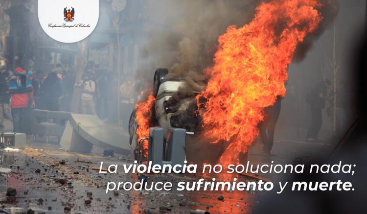 Los obispos de Colombia llaman a detener la violencia y recomponer el diálogo Los obispos de Colombia llaman a detener la violencia y recomponer el diálogo