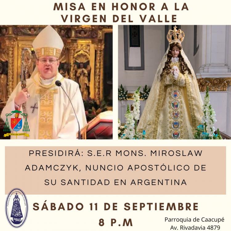 Presidirá el nuncio una celebración de la comunidad venezolana Presidirá el nuncio una celebración de la comunidad venezolana