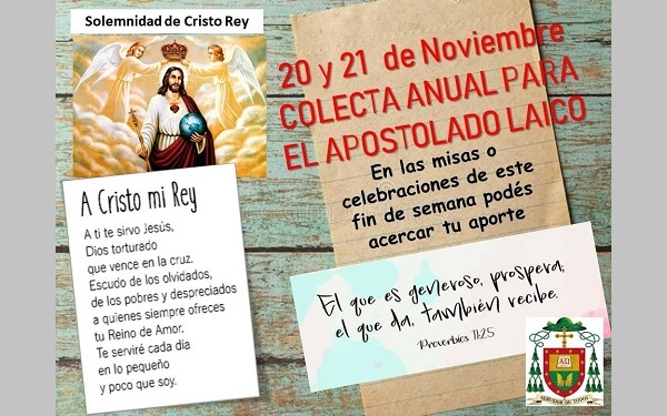 Reconquista realizará la Colecta Anual para el Apostolado Laico Reconquista realizará la Colecta Anual para el Apostolado Laico