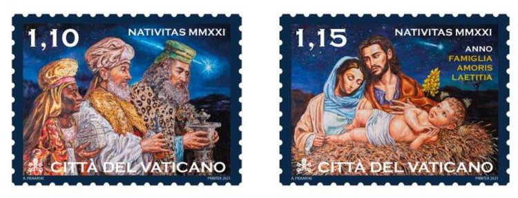 Reyes Magos con rostros de pobres de Roma, en los sellos de Navidad Reyes Magos con rostros de pobres de Roma, en los sellos de Navidad
