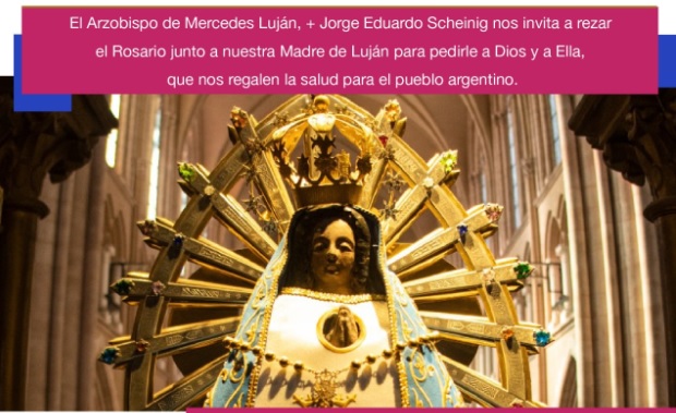 Rezarán en Luján un rosario por la salud de los argentinos Rezarán en Luján un rosario por la salud de los argentinos