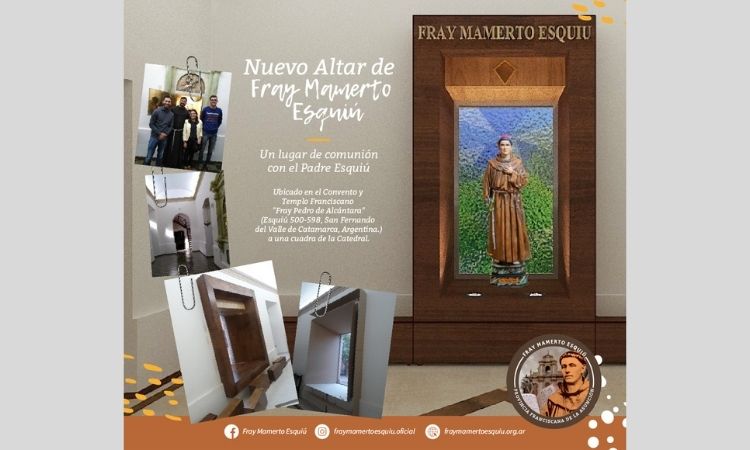 Un nuevo altar franciscano dedicado a Fray Mamerto Esquiú Un nuevo altar franciscano dedicado a Fray Mamerto Esquiú