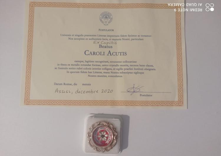 Una reliquia del beato Carlo Acutis en la basílica del Pilar Una reliquia del beato Carlo Acutis en la basílica del Pilar