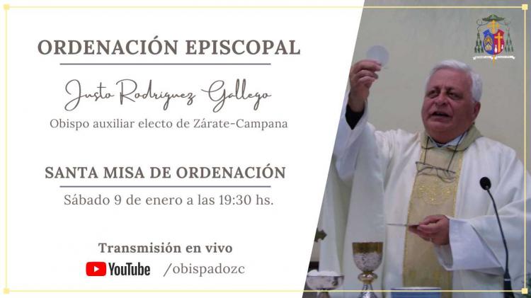 Zárate-Campana aguarda la ordenación episcopal de su obispo auxiliar