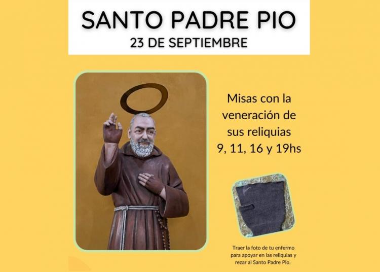 Celebran a San Pío de Pietrelcina en Buenos Aires Celebran a San Pío de Pietrelcina en Buenos Aires