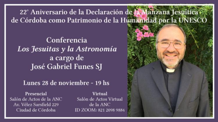 Conferencia "Los Jesuitas y la Astronomía", en la Academia Nacional de Ciencias Conferencia "Los Jesuitas y la Astronomía", en la Academia Nacional de Ciencias