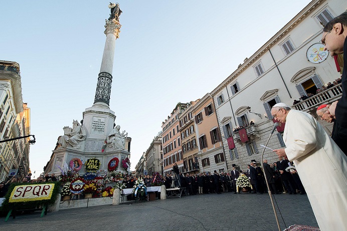 Roma: el Papa participará del homenaje a la Inmaculada en la Plaza España Roma: el Papa participará del homenaje a la Inmaculada en la Plaza España
